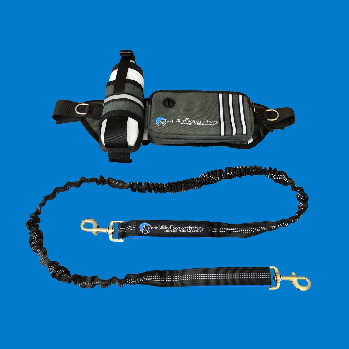 u.Do: FreeStride™ Hands-free Dog Leash with Hydration Sports Belt