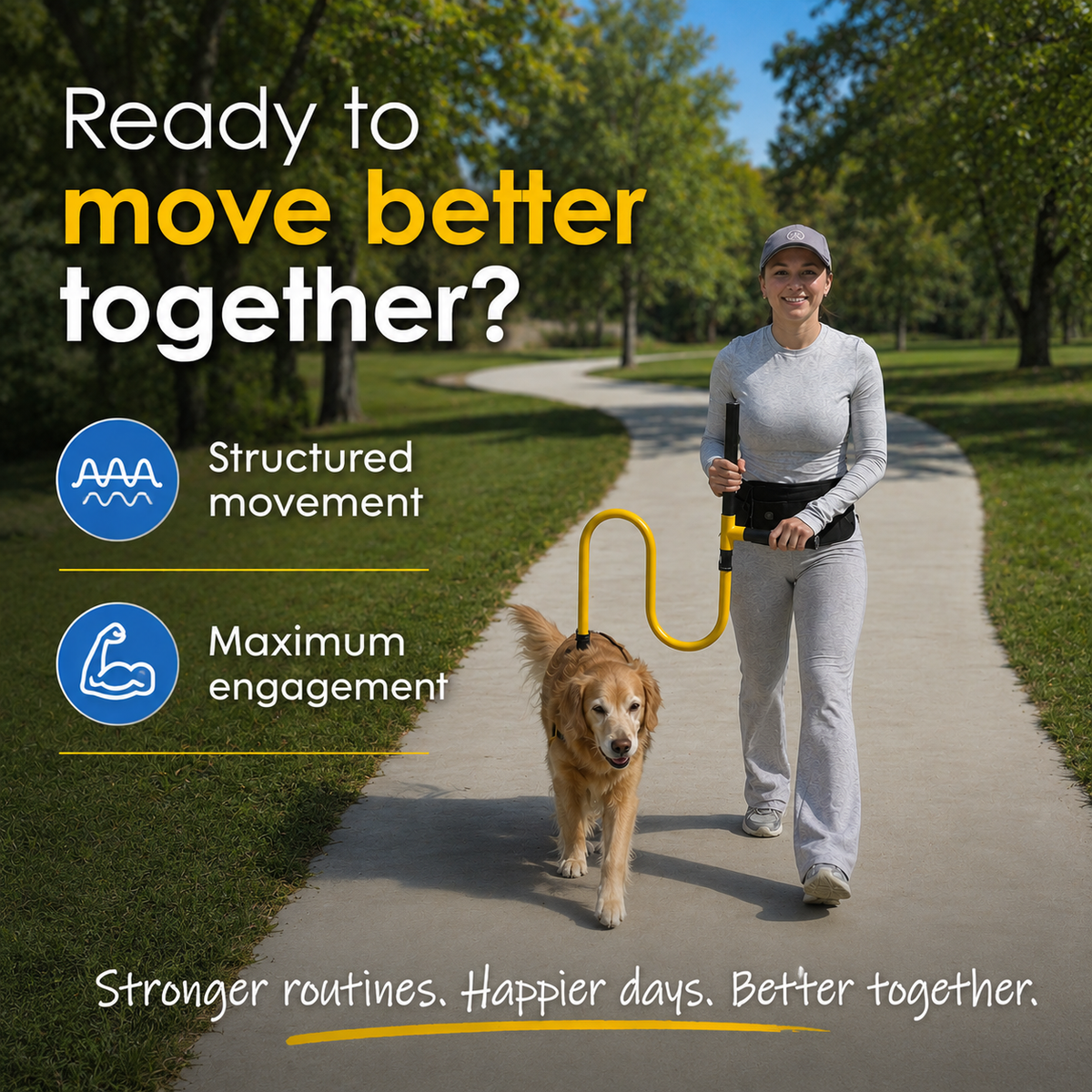 u.Do: PowerStride™ Top-mount Connected Dog Leash