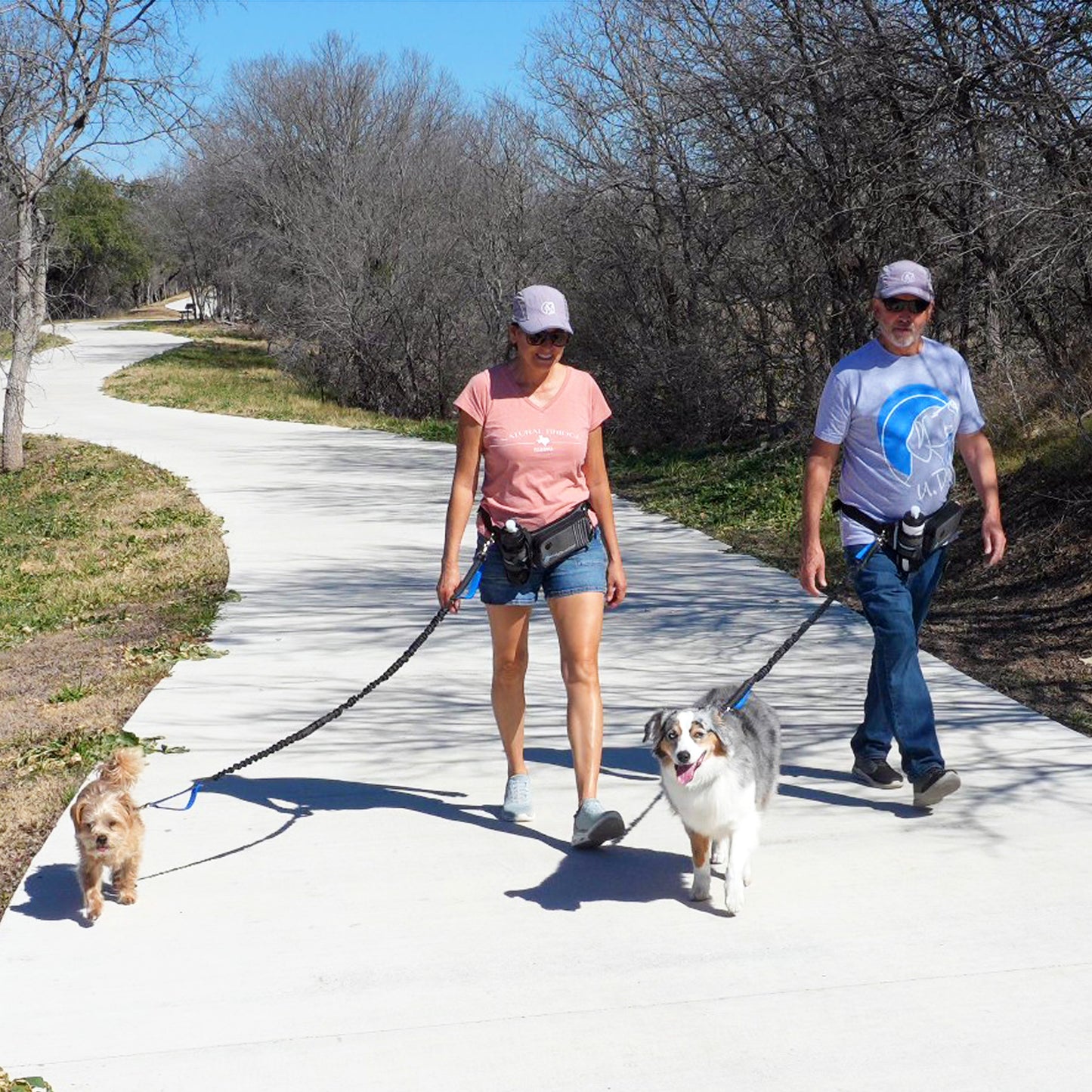 u.Do: FreeStride™ Hands-free Dog Leash with Hydration Sports Belt